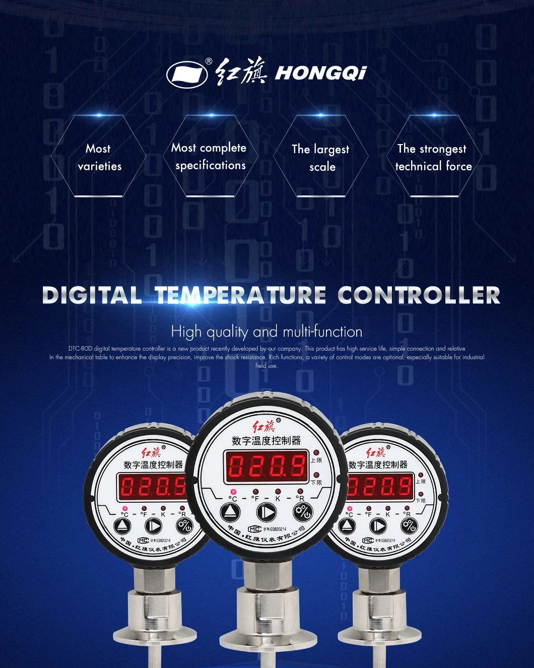 High Quality Digital Temperature Pressure Gauge Temperature Controller